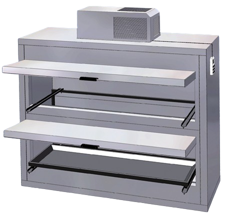 Fiocchetti MCL0002 mortuarium koeling met 2 kleppen en 2 body trays