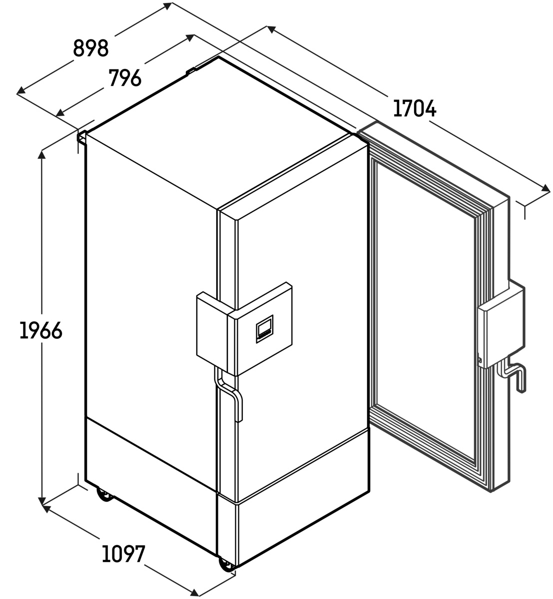 Liebherr SUFsg 3501 - Afmetingen