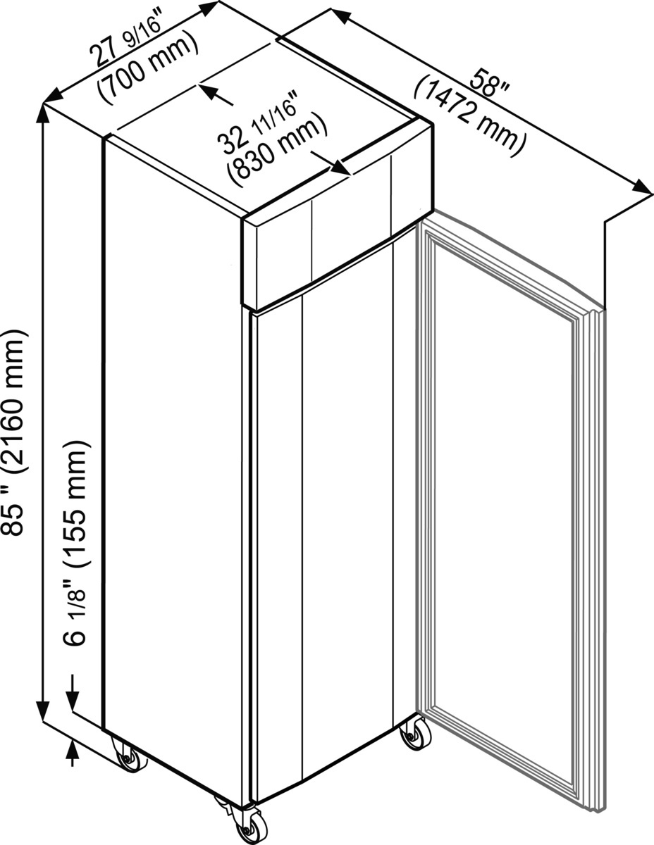 Liebherr GGPv 6590 - Afmetingen