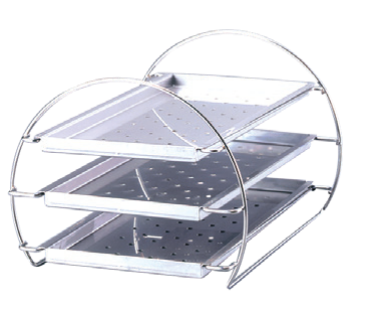 HMC HMT 260 FA - RVS rek met 3 inzetplaten of inzetroosters