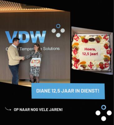 Diane 12,5 jaar in dienst