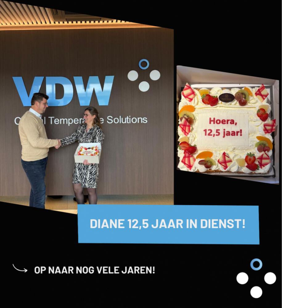 Diane 12,5 jaar in dienst
