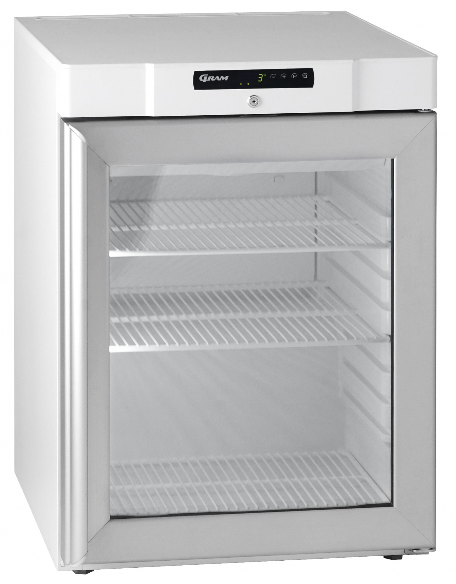 Gram Compact KG 220 LG professionele tafelmodel koelkast met glasdeur