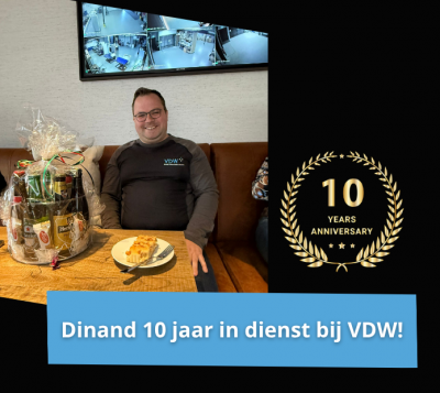 Dinand 10 jaar in dienst