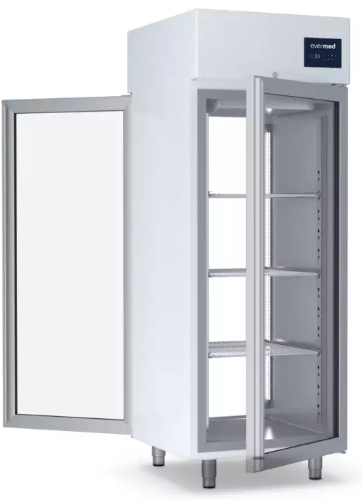Evermed MPR 625 W PT farmaceutische doorgeefkoelkast met glasdeuren